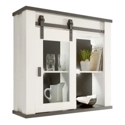 Wohnen Landhausküche Oberschrank mit Glas Schiebetür - Eture