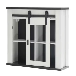 Wohnen Landhausküche Oberschrank mit Glas Schiebetür - Eture