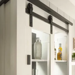 Wohnen Landhausküche Oberschrank mit Glas Schiebetür - Eture