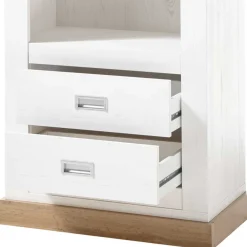 Wohnen Landhausregal in Weiß & Dekor Wildeiche - Helkaska