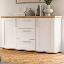 Wohnen Weiße Möbel|Landhausmöbel*Landhaus-Sideboard in Weiß - Tocella