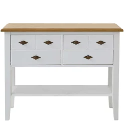 Wohnen Landhausstil Möbel Set Sibiuta in Weiß (zweiteilig)