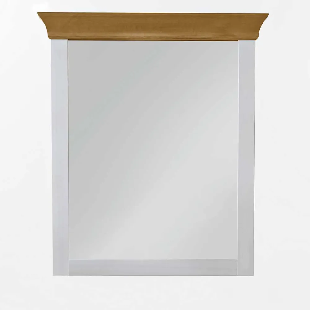 Wohnen Landhausstil Möbel Set Sibiuta in Weiß (zweiteilig)