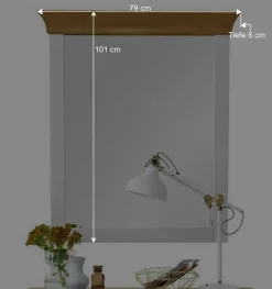 Wohnen Landhausstil Möbel Set Sibiuta in Weiß (zweiteilig)