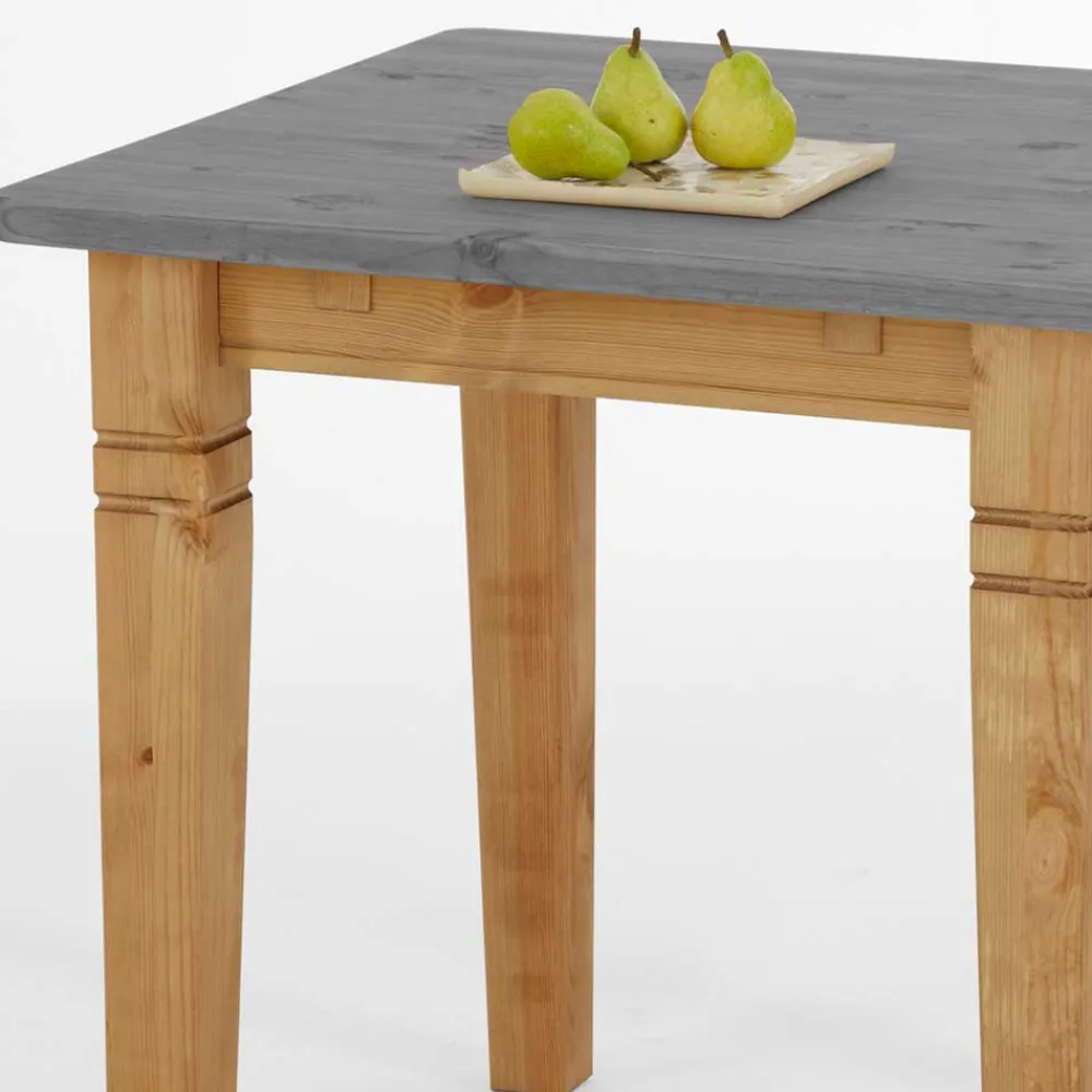 Wohnen Massivholzmöbel|Küchentische*Landhaustisch in Grau & Kiefer Lauge - Eshelas
