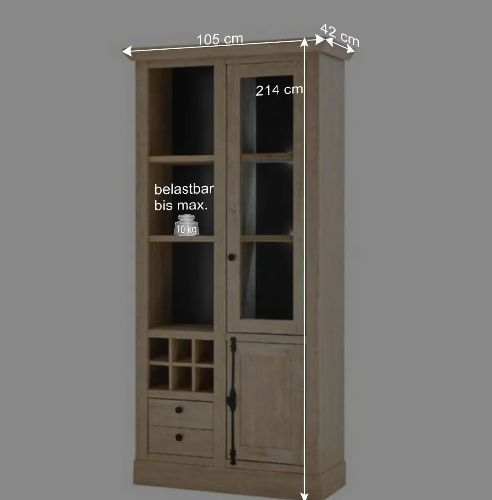 Wohnen Wohnwände|Wohnwand*Landhaus-TV-Anbauwand Set - Hengas (dreiteilig)