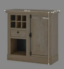 Wohnen Wohnwände|Wohnwand*Landhaus-Wohnwand Set - Hengas (vierteilig)