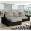 Wohnen Sofas|Sofa*L-Design Schlafcouch in Beigegrau und Schwarz - Rosch