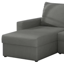 Wohnen Schlafsofas*L-Design Schlafsofa in Grau Velours - Zlotka