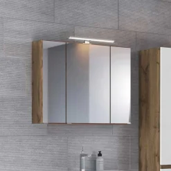 Wohnen LED Licht Spiegelschrank mit 3D Effekt - Athrin