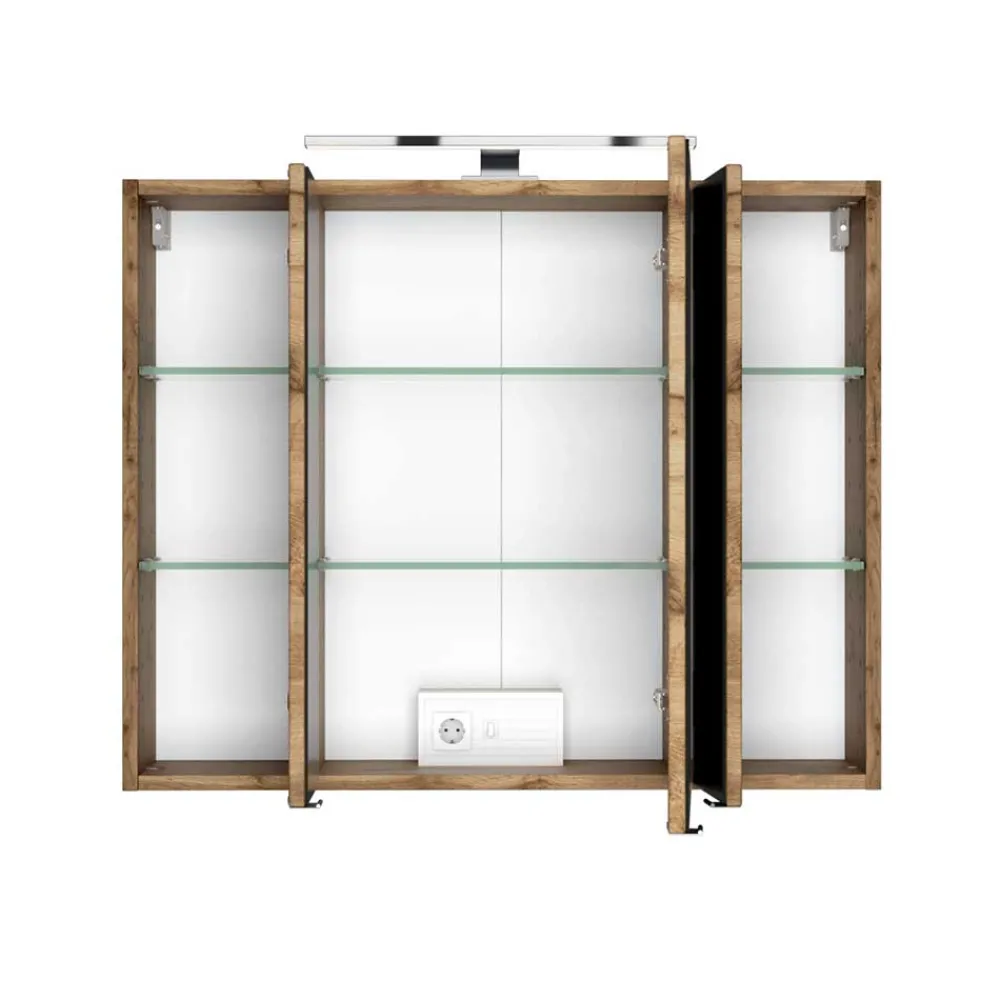 Wohnen LED Licht Spiegelschrank mit 3D Effekt - Athrin