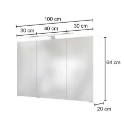 Wohnen LED Licht Spiegelschrank mit 3D Effekt - Athrin