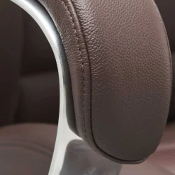 Wohnen Leder Bürosessel in Dunkelbraun - Kosra