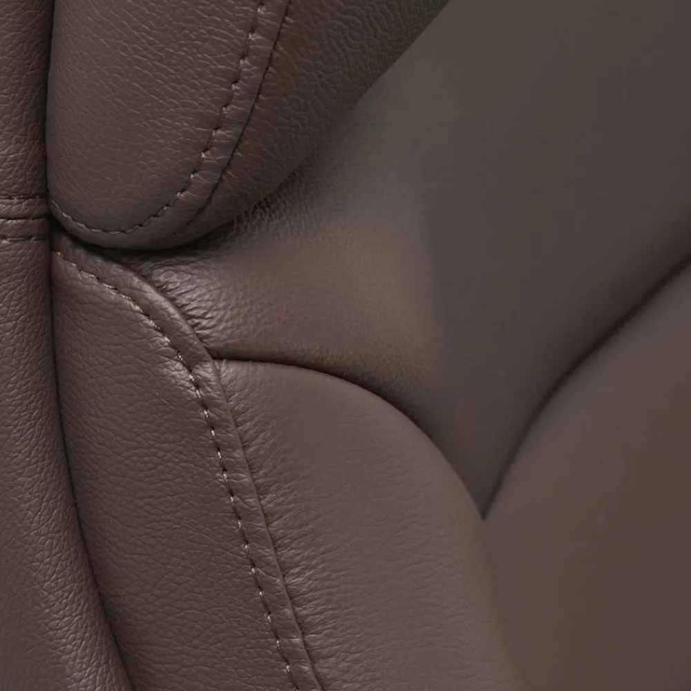 Wohnen Leder Bürosessel in Dunkelbraun - Kosra