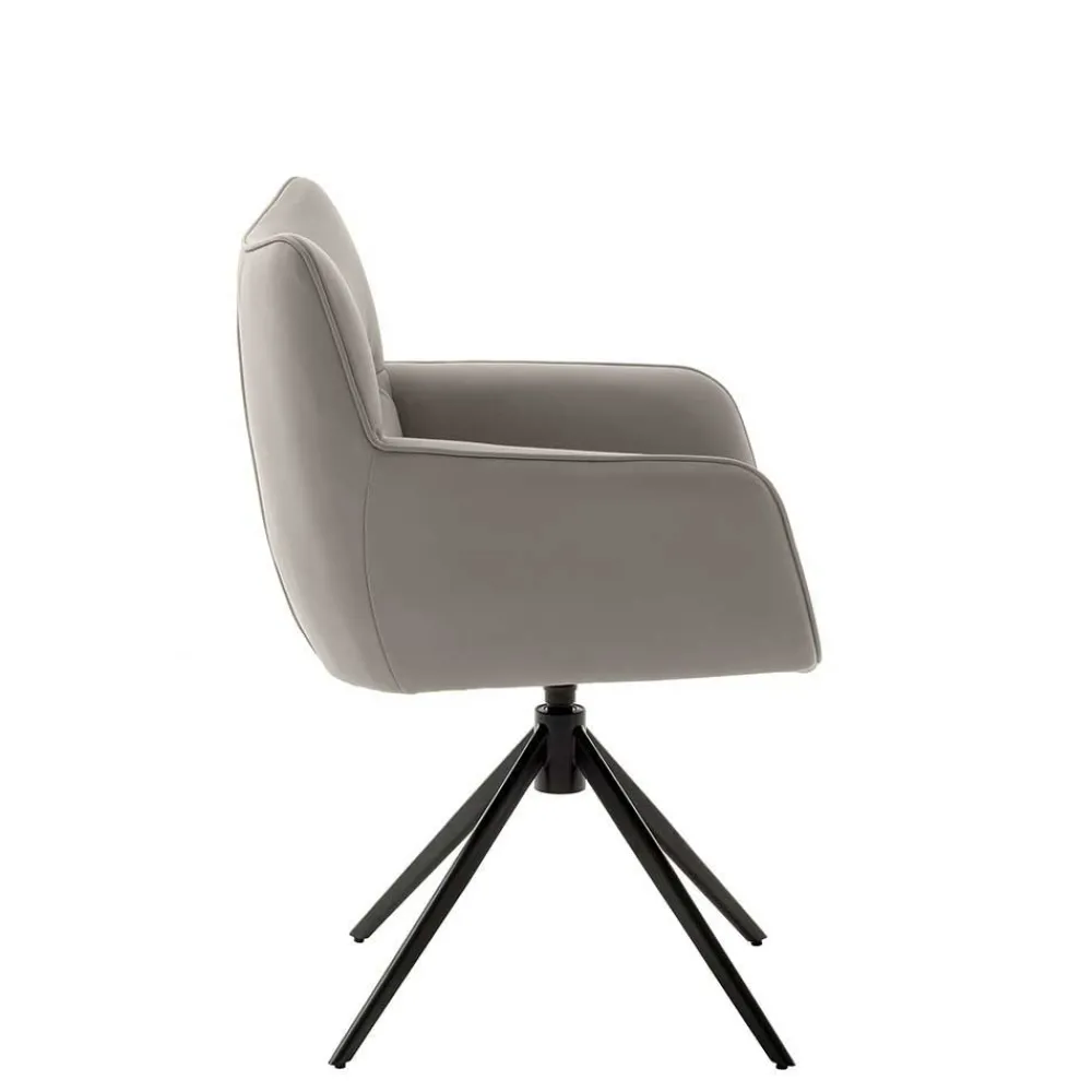 Wohnen Wohnzimmerstühle*Leder Esstischstühle in Creme - drehbar - Klimaca (2er Set)