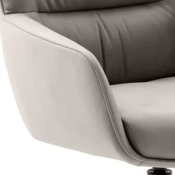 Wohnen Wohnzimmerstühle*Leder Esstischstühle in Creme - drehbar - Klimaca (2er Set)