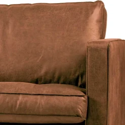 Wohnen Leder 3-Sitzer Couch in Braun Cognac - Eterna