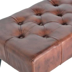 Wohnen Küchenbänke|Esszimmerbänke*Lederbank mit Knopfheftungen - Nofre