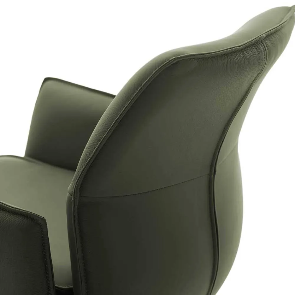 Wohnen Barhocker|Hocker*Leder-Barstühle mit Armlehnen - Asca (2er Set)