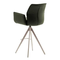 Wohnen Barhocker|Hocker*Leder-Barstühle mit Armlehnen - Asca (2er Set)