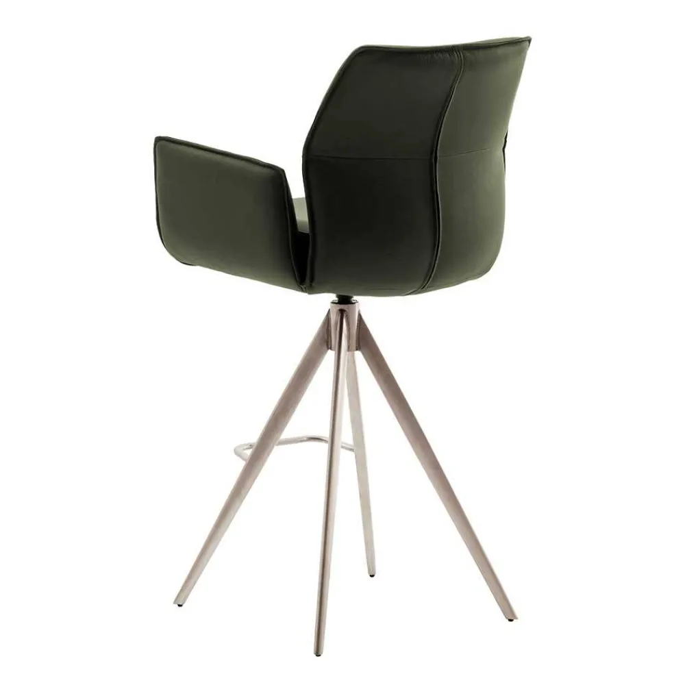 Wohnen Barhocker|Hocker*Leder-Barstühle mit Armlehnen - Asca (2er Set)