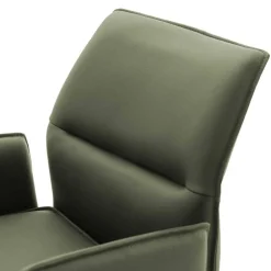 Wohnen Barhocker|Hocker*Leder-Barstühle mit Armlehnen - Asca (2er Set)