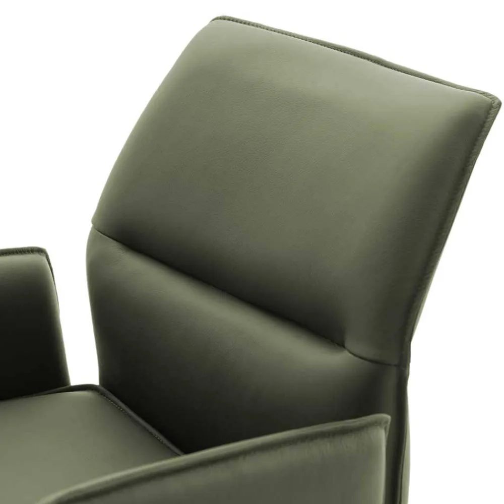 Wohnen Barhocker|Hocker*Leder-Barstühle mit Armlehnen - Asca (2er Set)