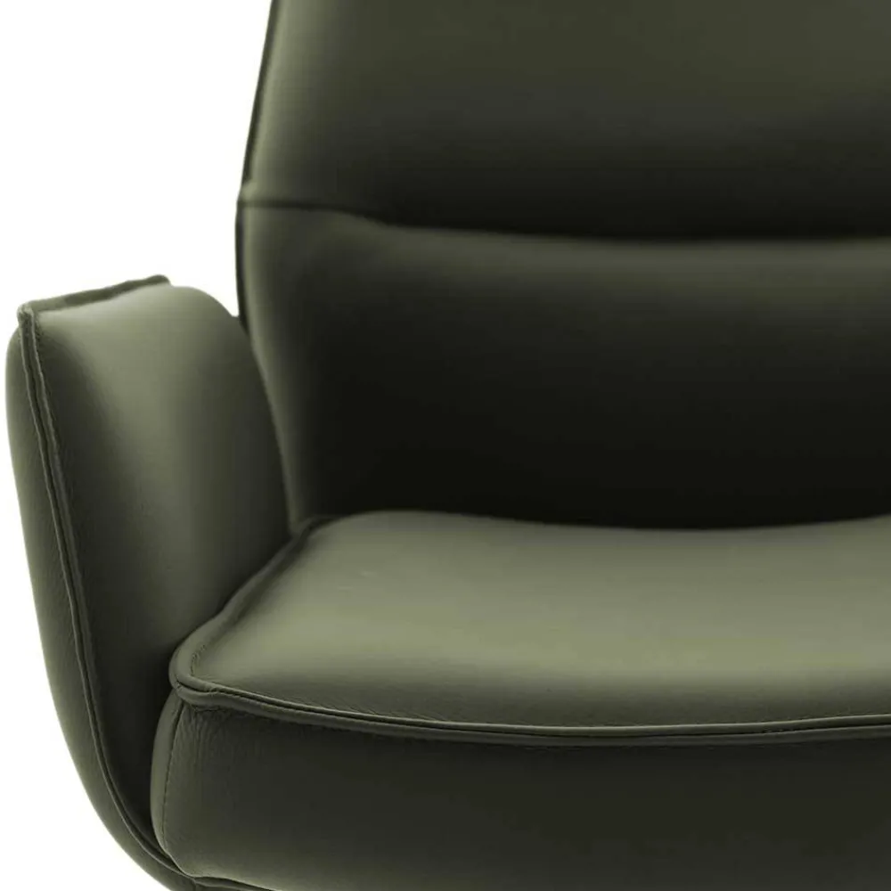 Wohnen Barhocker|Hocker*Leder-Barstühle mit Armlehnen - Asca (2er Set)