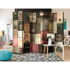 Wohnen Leinwand Paravent Alte Buch Titel - Egilla