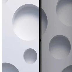 Wohnen Leinwand Paravent aus drei Elementen - Samantha