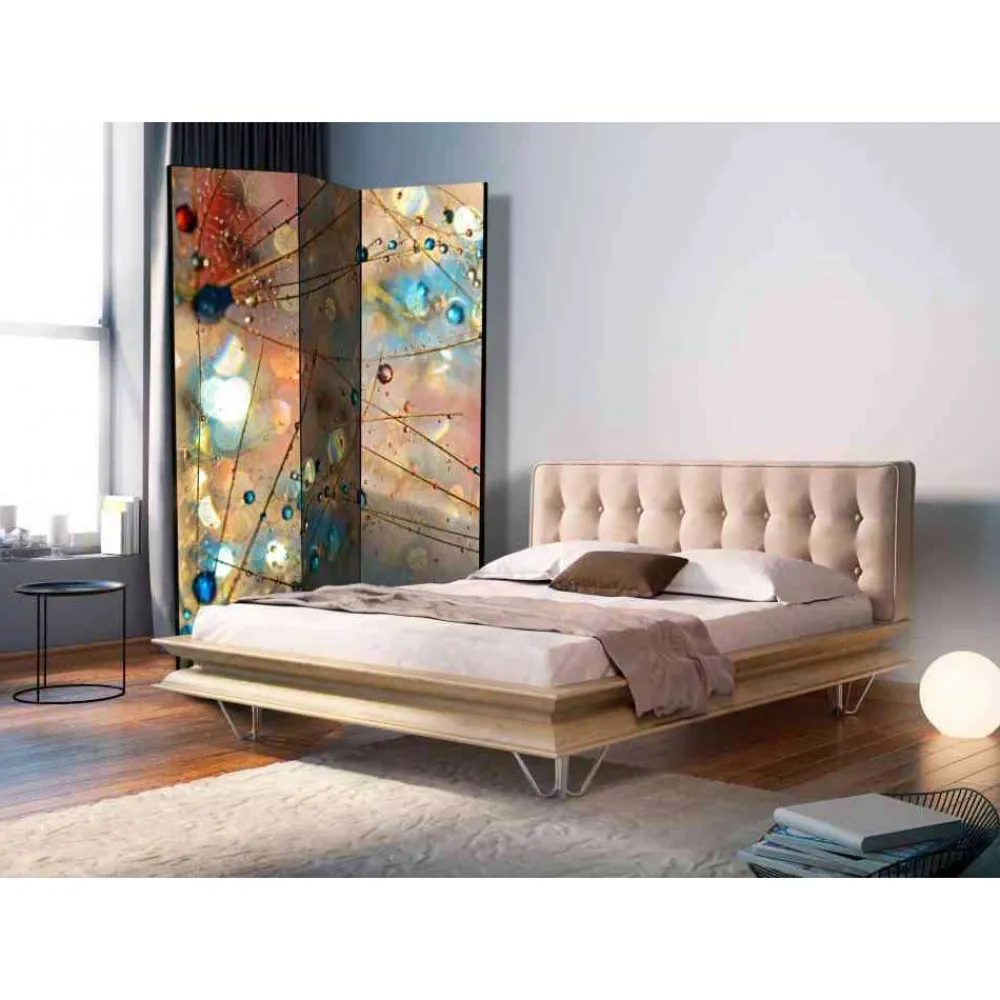 Wohnen Wohnzimmer-Regale*Leinwand Paravent Buntes Tropfenspiel - Eva