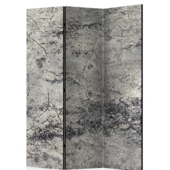 Wohnen Leinwand Paravent in Steinoptik Grau - Contessa