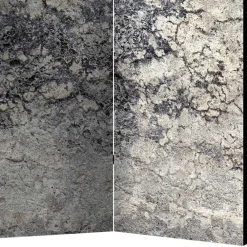 Wohnen Leinwand Paravent in Steinoptik Grau - Contessa