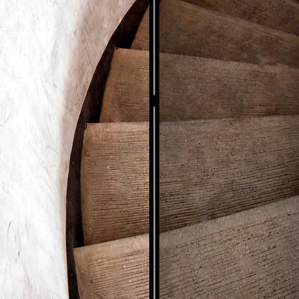 Wohnen Leinwand Paravent mit Foto Wendeltreppe - Segrino