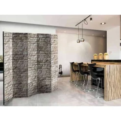 Wohnen Paravents|Wohnzimmer-Regale*Leinwand Paravent mit Mauermotiv - Jenbaro
