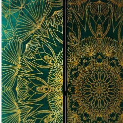 Wohnen Leinwand Paravent mit orientalischem Mandala - Tsinati