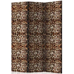Wohnen Kinder-Paravents*Leinwand Raumteiler mit Leopardenmuster - Castillo