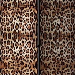 Wohnen Kinder-Paravents*Leinwand Raumteiler mit Leopardenmuster - Castillo