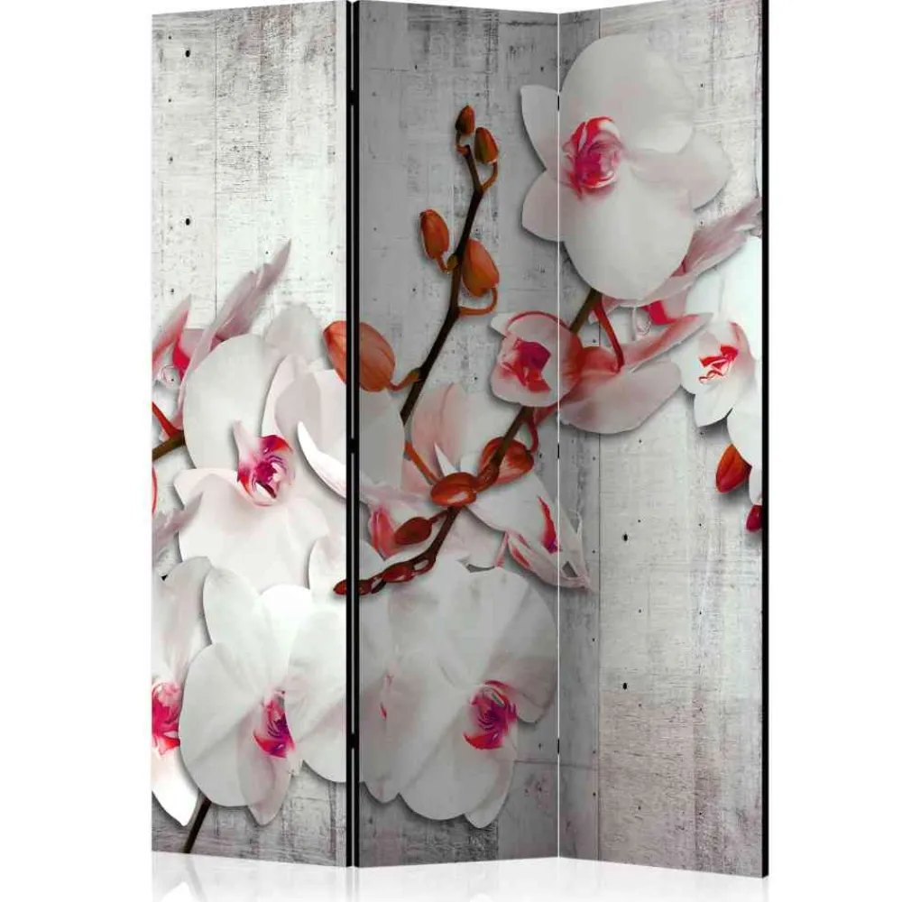 Wohnen Leinwand Raumtrenner mit Orchideen - Younglo