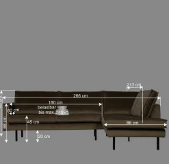 Wohnen L-Form Wohnzimmer Sofa in Taupe Samt - Museo