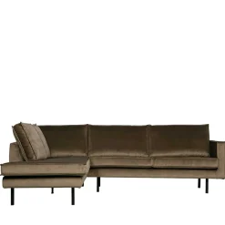 Wohnen L-Form Wohnzimmer Sofa in Taupe Samt - Museo