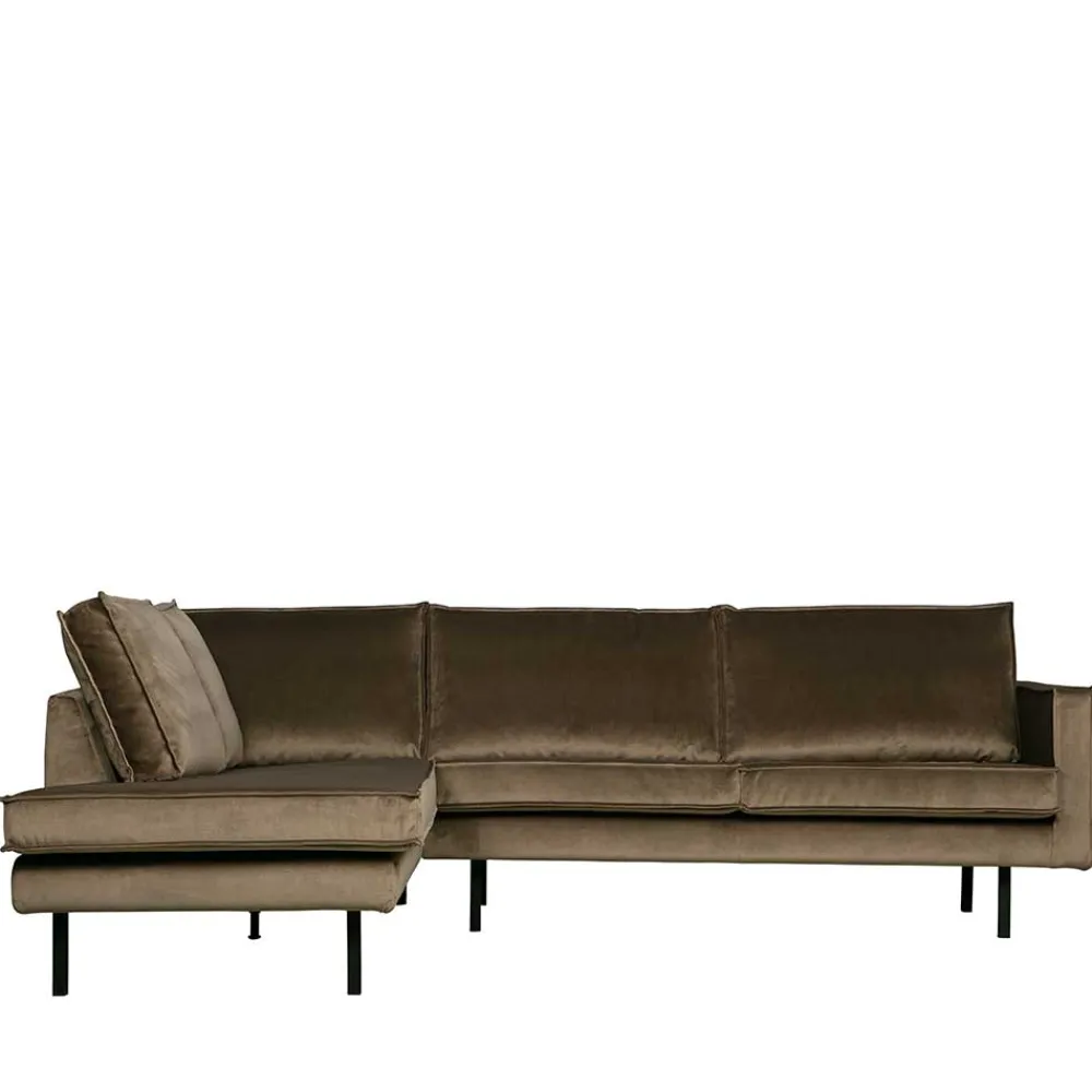 Wohnen L-Form Wohnzimmer Sofa in Taupe Samt - Museo