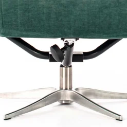 Wohnen Sessel & Hocker|Retro Möbel*Liegesessel & Hocker in Petrol Blau - Arizona (zweiteilig)