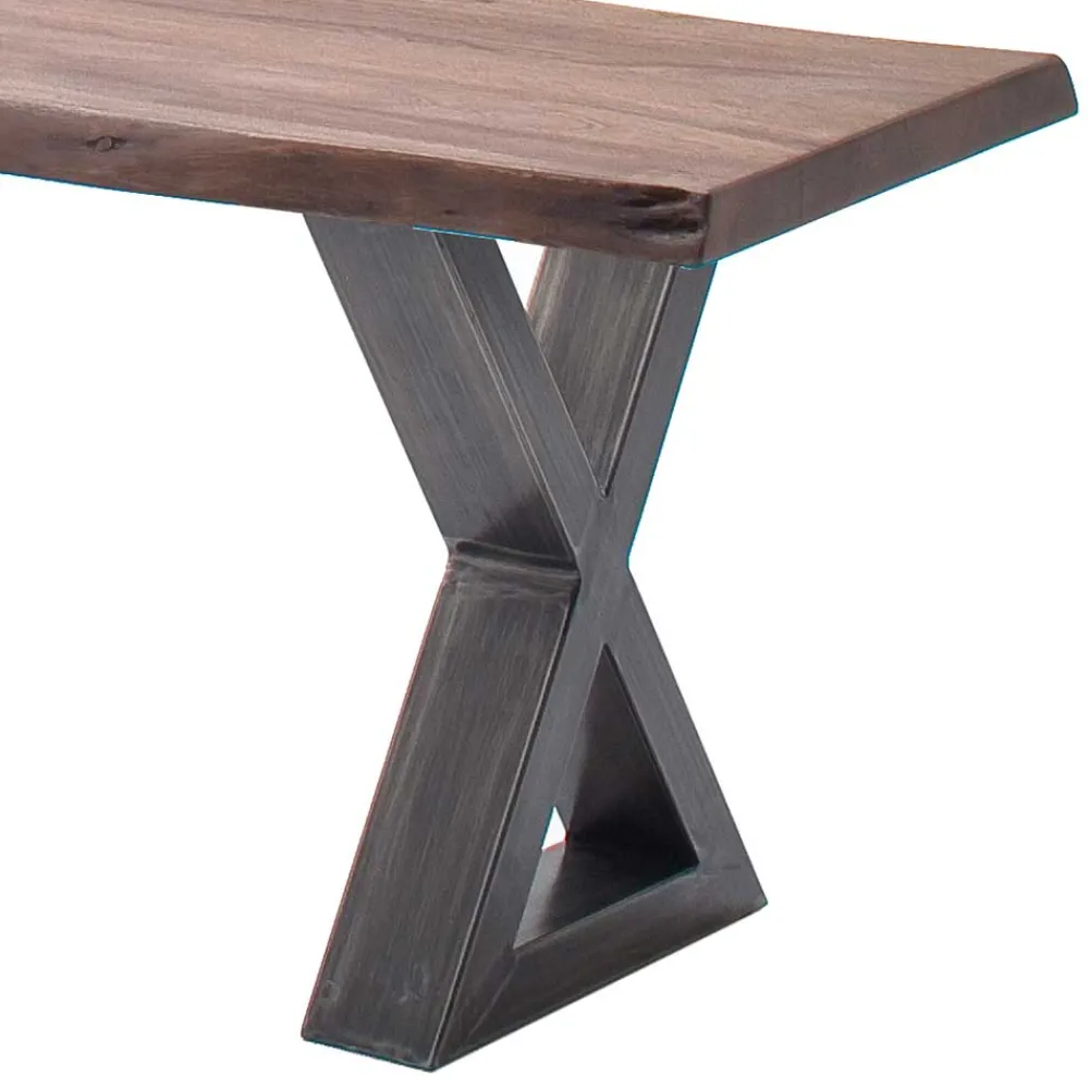 Wohnen Live Edge Esszimmerbank in Walnuss Braun - Cary