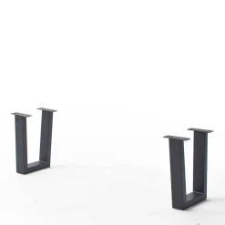 Wohnen Metall-Gartenmöbel|Gartenbänke*Live Edge Esszimmerbank mit Trapezbeinen - Malinsia