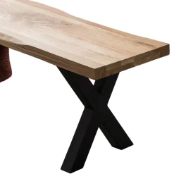 Wohnen Schwarze Möbel|Küchenbänke*Living Edge Bank aus Eiche Massivholz - Macress