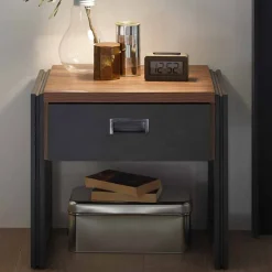 Wohnen Loft Design Nachttisch Rompira mit Schublade
