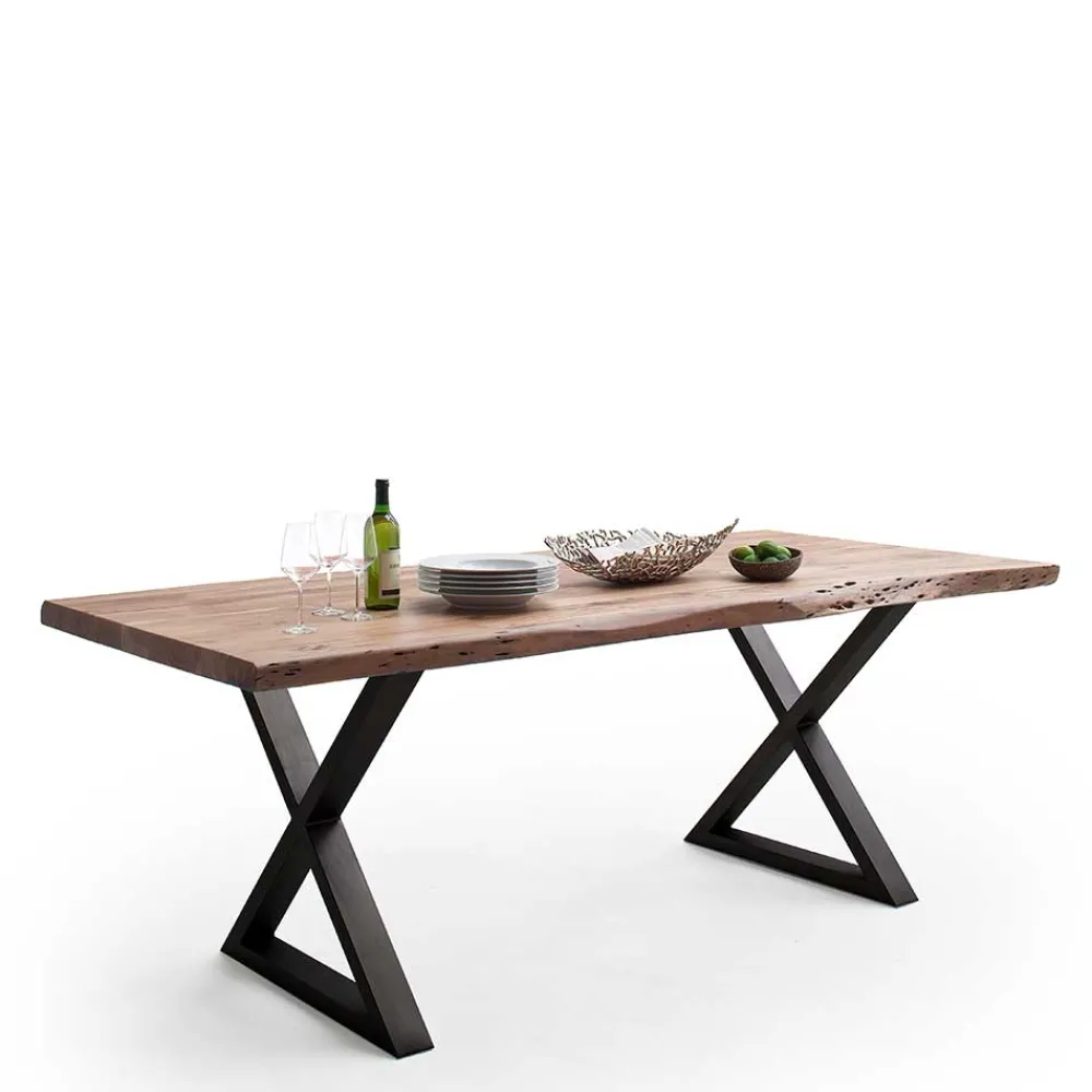 Wohnen Massivholzmöbel|Küchentische*Loft Designtisch mit Naturkante - Grandios