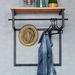 Wohnen Garderoben|Garderoben*Loft Design-Wandgarderobe 76x76x34 cm - Minuto