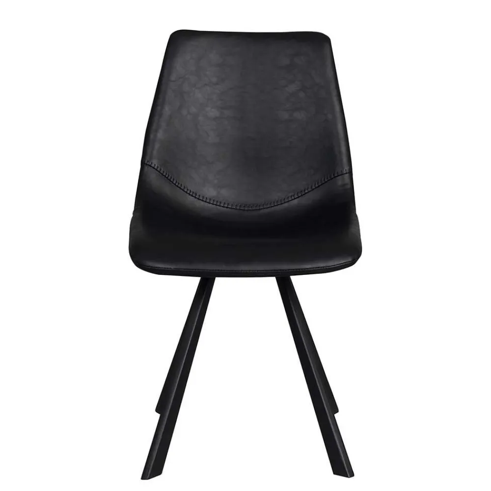 Wohnen Loft Esstischgruppe mit Eiche White Wash Tisch Pulva & 6 Schalenstühlen (siebenteilig)